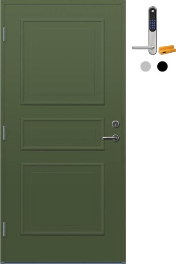Ytterdør Bygg1 Arendal med Yale Doorman Classic Home