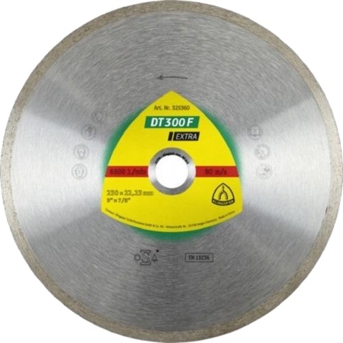 Klingspor Solid Diamantblad 230 Mm X 22,2 Mm Dt300f, Keramisk