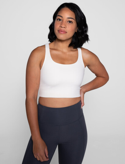 Girlfriend Collective Paloma Bra - White - M Girlfriend Collective Paloma Bra - White - M