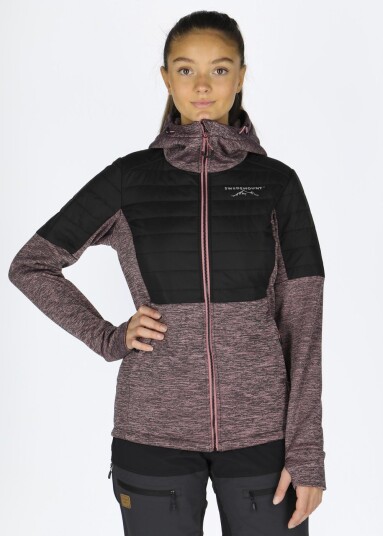 Swedemount Lofoten Hybrid Jacket W Dusty Pink Melange/Black 34 Jakker