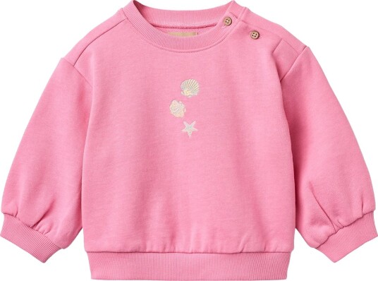 Wheat Collegegenser Eliza Rosa m. Skjell Wheat 1 år 80 Collegegenser