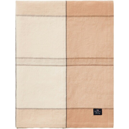 Lexington Linen/Cotton Checked Duk Hvit/Beige 150x250 cm Lexington Linen/Cotton Checked Duk Hvit/Beige 150x250 cm