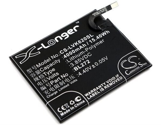 Lenovo Vibe K6 Power batteri (4000 mAh 3.85 V, Sort)