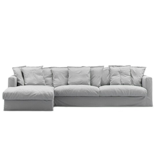 Decotique Le Grand Air 3 Seter Sofa Bomull Divan Venstre Lysegrå