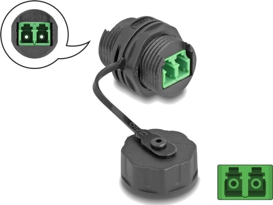 Delock LC Duplex Fiber Kobling vanntett W129058493