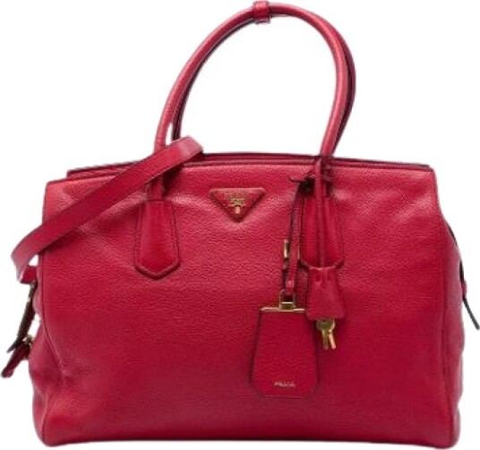 Prada Vintage Dame Pre owned Rød ONE SIZE, Prada Vintage Dame Pre owned Rød ONE SIZE,