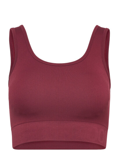 Moonchild Yoga Wear Soft Rib Seamless Crop Top Burgundy M