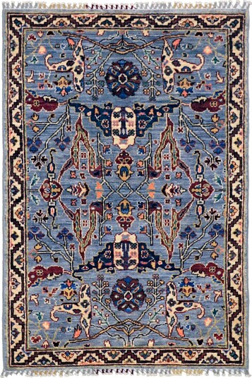 Orientalsk Teppe Chaman Rug Hand Knotted 83 x 124 cm Størrelse: 83 x 124 cm