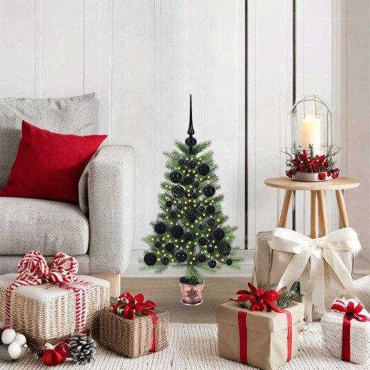 Juletre med 150 LED med stativ grønn 65 cm PE Juletre med 150 LED med stativ grønn 65 cm PE