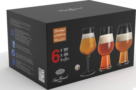 Luigi Bormioli Birrateque Ølglass sett 3x2 pakke 78 cl