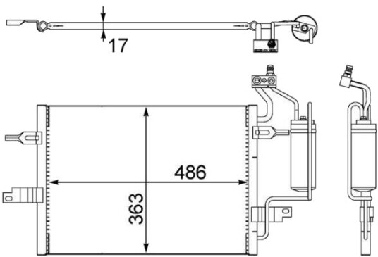 MAHLE AC 404 000S Kondensator, klimaanlegg MAHLE AC 404 000S Kondensator, klimaanlegg