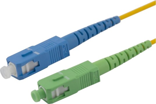 Deltaco Koblingskabel Sc/Upc Hann Til Sc/Apc Hann 1 M 1 M Fiberoptisk Simpleks Os2 Halogenfri Toretnings Gul