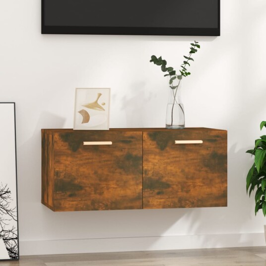 vidaXL Veggskap r?kt eik 80x35x36,5 cm konstruert tre vidaXL Veggskap r?kt eik 80x35x36,5 cm konstruert tre