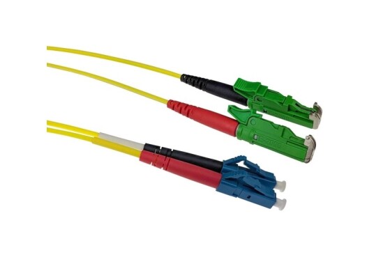 Act 2 Meter Lszh Singlemode 9/125 Os2 Fiber Patch Cable Duplex With E2000/Apc And Lc/Upc Connectors