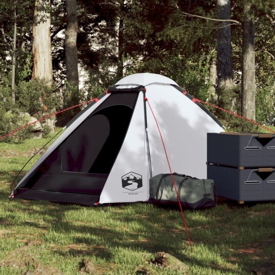 Kuppeltelt for camping 2 personer hvit blendingsstoff vanntett Kuppeltelt for camping 2 personer hvit blendingsstoff vanntett