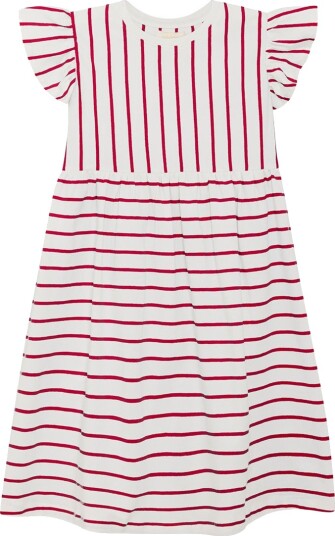 Creamie Dress Ss Stripe Red 110