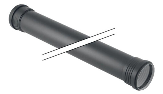 Geberit Silent Pro PP Rør med to Muffer 75mm / 1 Meter
