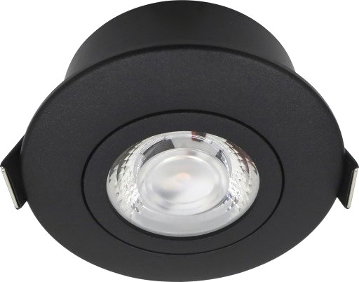 Nordtronic Low Profile Flexible downlight Ø7,5 cm sort 2700K