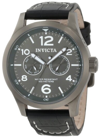 Invicta Herreklokke 10492 I Force Grå/Lær Ø48 mm