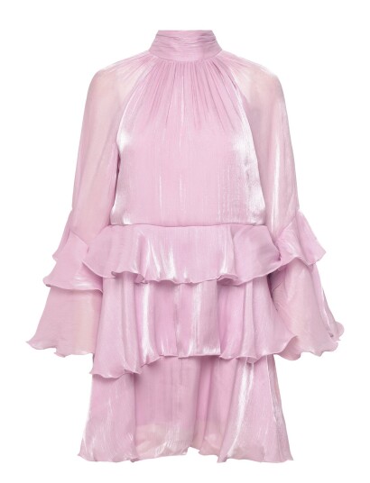 Gina Tricot Flowy Frill Mini Dress - Pink - 34 Gina Tricot Flowy Frill Mini Dress - Pink - 34