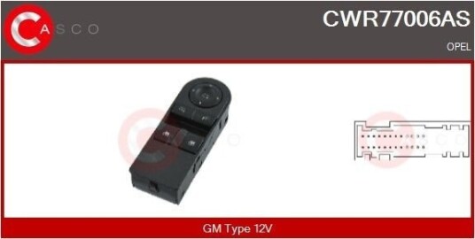 Bryter vindusheis CASCO CWR77006AS