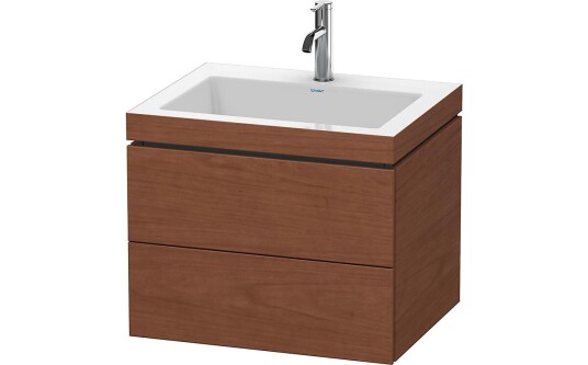 Duravit L-Cube Servantskap m/2 skuffer 600x500x480 mm Amerikansk Valnøtt