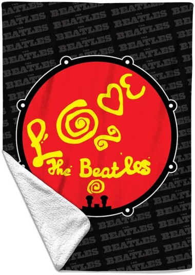 Rocksax The Beatles Love Sherpa Fleece Throw 50 in x 60 in 78899332