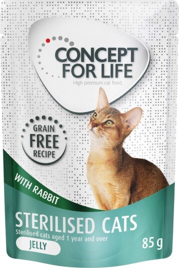 Concept For Life Kornfri Sterilised Cats Kanin I Gelé 24X85 G