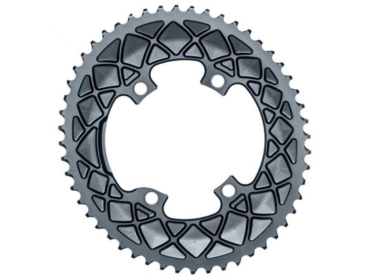 Absolute Black Stort Ovalt Drevø110 Shimano Grå