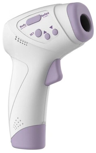 Berøringsfritt febertermometer med IR-teknologi for barn/voksne, Lilla/hvit Berøringsfritt febertermometer med IR-teknologi for barn/voksne, Lilla/hvit