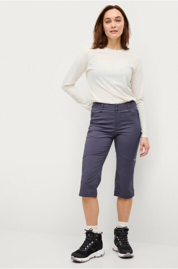 Áhkká   Turbukser Lightweight Trekking Capri   Grå