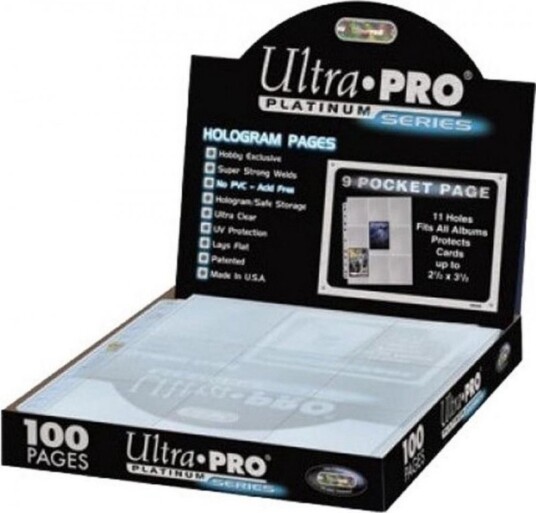 Ultra Pro 9-Pocket Platinum Pages 11 Hole (100 stk)