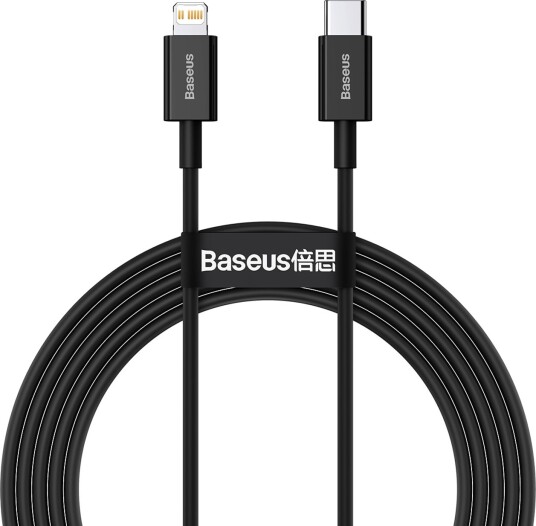 Baseus USB-C til Lightning Kabel 20W PD 2m Svart