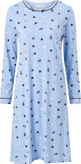 Damella Nattkjole Nightdress long sleeve Blå
