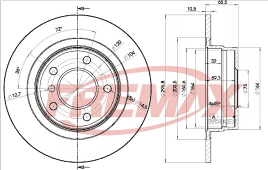 Bremseskive FREMAX BD-1725