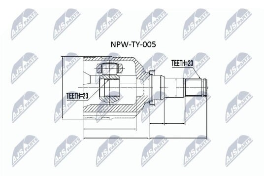 Nty Drivknute drivaksel NTY NPW TY 005