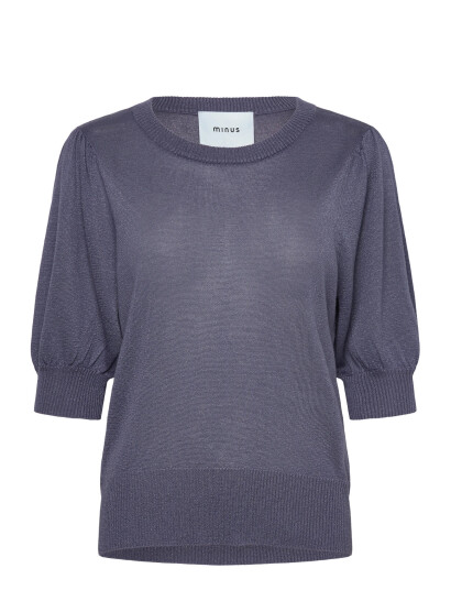 Minus Msliva Puff Sleeve Metallic Knit Pu - Navy - XL Minus Msliva Puff Sleeve Metallic Knit Pu - Navy - XL