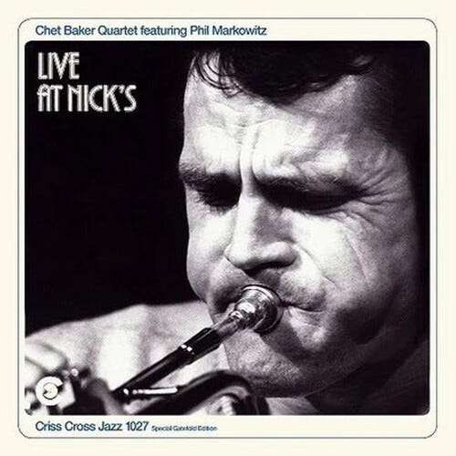 Chet Baker Live At Nick's LP/Vinyl
