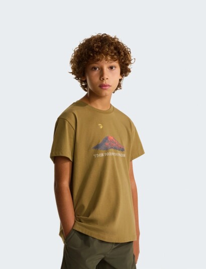 The North Face B Mountain Night Relaxed Ss Tee Beige M The North Face B Mountain Night Relaxed Ss Tee Beige M