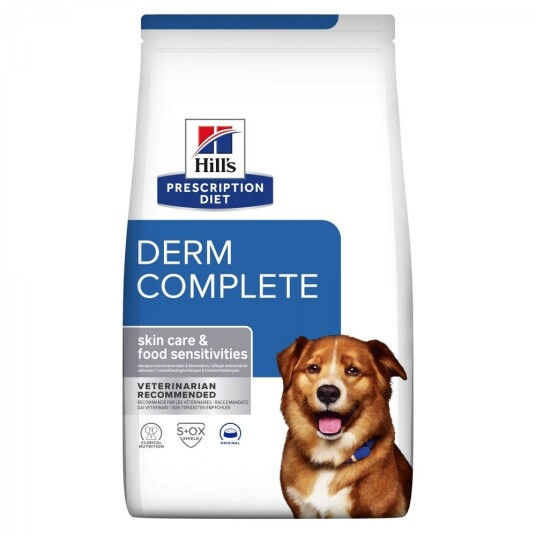 Hill's Prescription Diet Derm Complete Veterinærfôr for hund 10 kg med Omega-3 og Omega-6