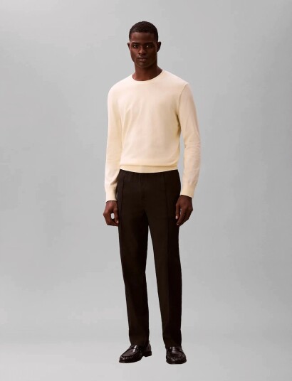 Calvin Klein Ls Supima Cotton Crew 14Gg Yellow S