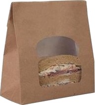 Klodsbundspose 155X72x220 Mm 70Gr+Pp Med Opp/Rude Brun,250 Stk/Krt