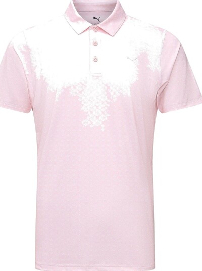 PUMA Golf Mattr Scallop Polo Lc ROSE BLOSSOM WHITE GLOW S