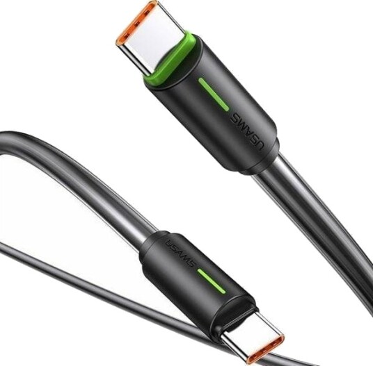 Usams Usb-C Usb-C 1 M Kabel Svart