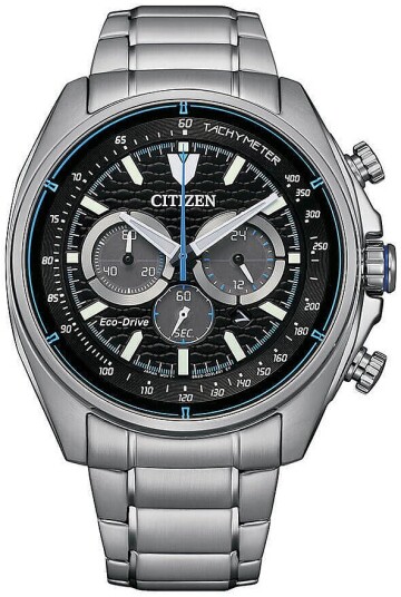 Citizen Herreklokke CA4560 81E Crono Sort/Stål Ø44 mm Citizen Herreklokke CA4560 81E Crono Sort/Stål Ø44 mm