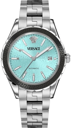 Versace Dameklokke VEQCA0324 Hellenyium Turkis/Stål Ø30 mm Versace Dameklokke VEQCA0324 Hellenyium Turkis/Stål Ø30 mm