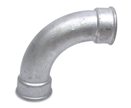 Galvanisert bøyning med muffe/muffe 1/2" - Lang