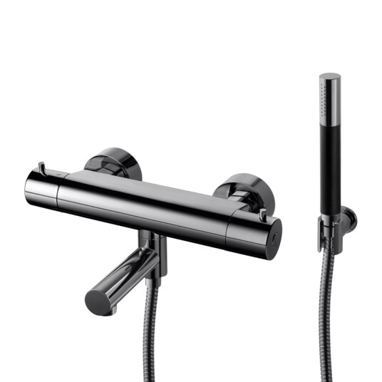 Tapwell EVM026 Dusj- og Badekarbatteri Black Chrome