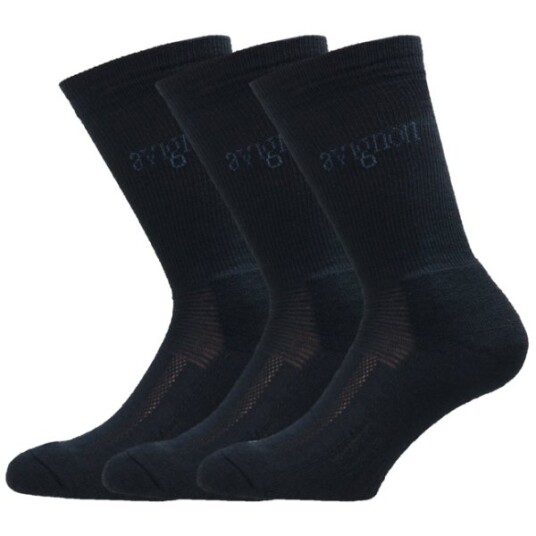 Avignon Unisex Terry Wool 3-Pack Basic Black 44-47
