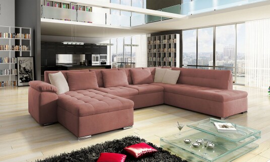 Dynir Sovesofa m. Divan og Sjeselong 4 seters   Rosa